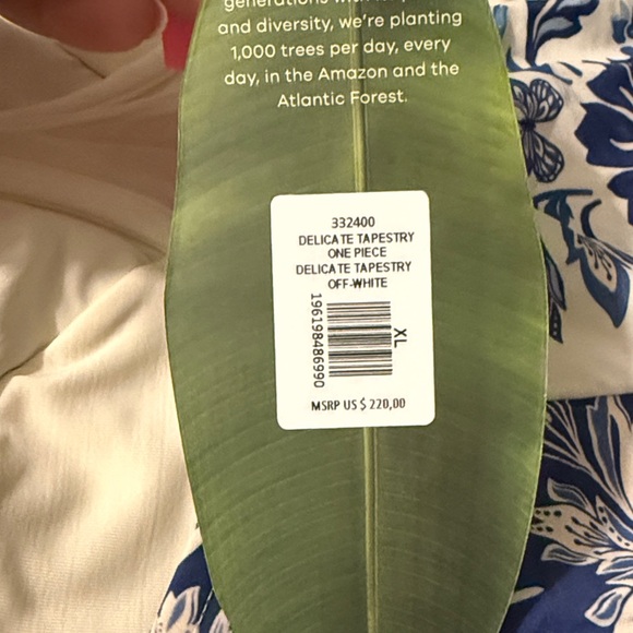 FARM Rio Blue and Cream Floral Women's One Piece - Picture 8 of 8